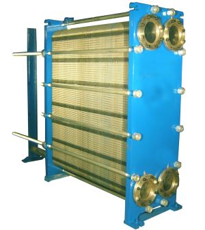 Historical WTSML product catalog image labeled Copper Plate Heat Exchanger